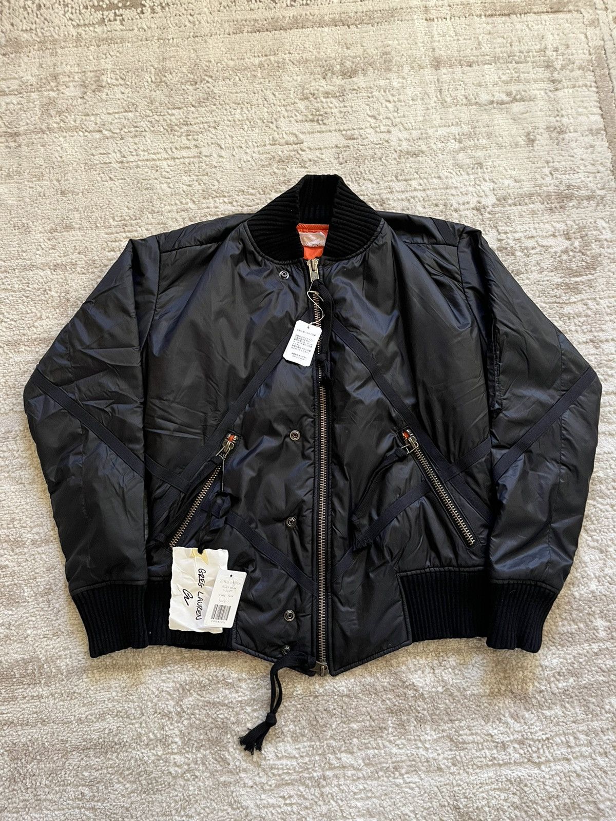 Greg Lauren Greg Lauren Black Nylon Flight Jacket Size US S / EU 44-46 / 1 - 3 Thumbnail
