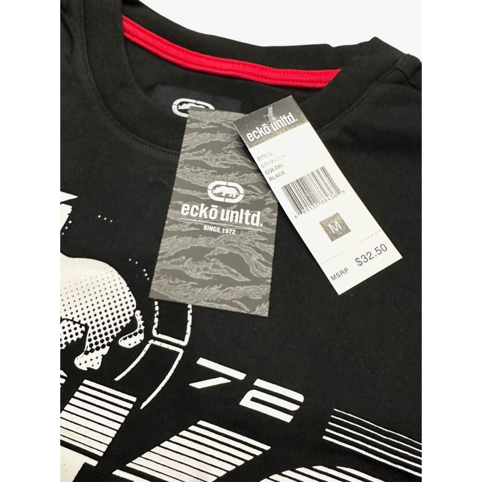 Ecko Unltd. Ecko Unltd Men's T-Shirt Puff Print Colorblock Black Tee Size US XXL / EU 58 / 5 - 3 Thumbnail