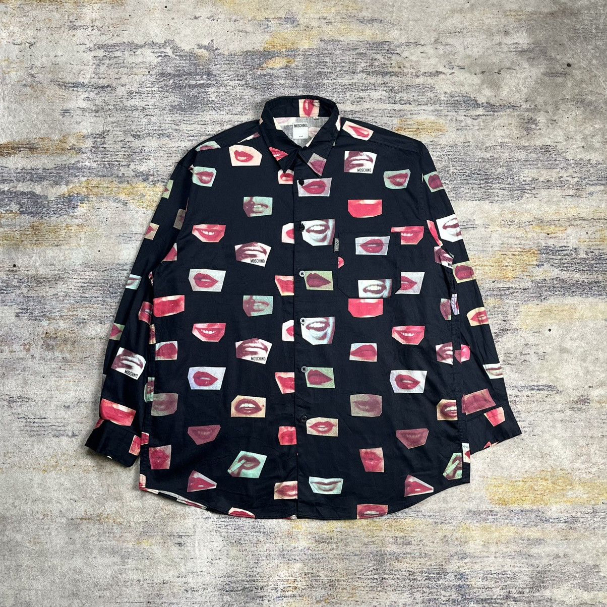 Moschino moschino printed lips long sleeve button up shirt Size US L / EU 52-54 / 3 - 1 Thumbnail