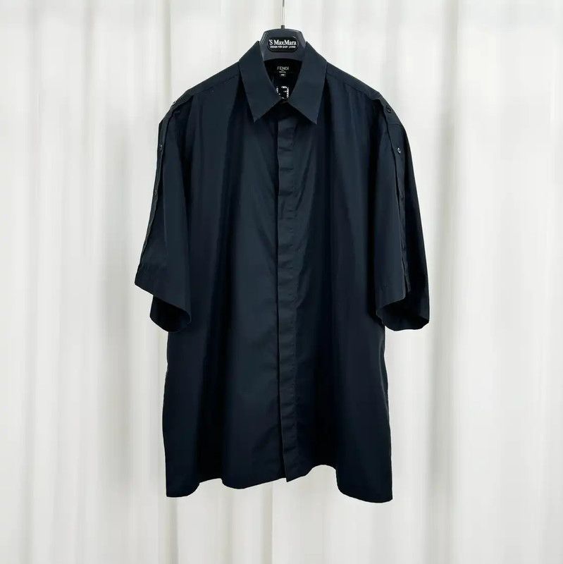 Fendi Fendi Men's Black Short Sleeve Shirt 0089 Size US L / EU 52-54 / 3 - 1 Thumbnail