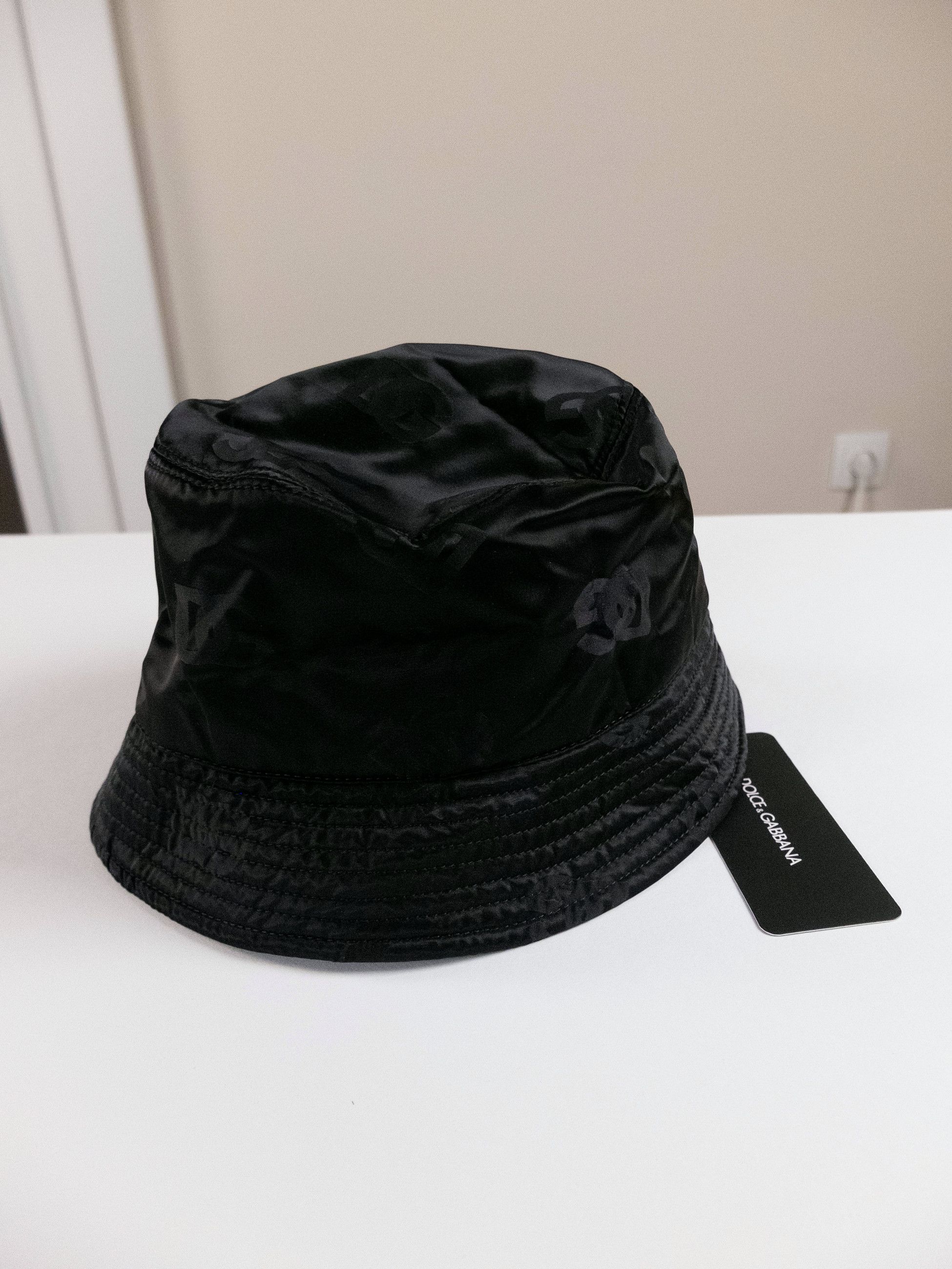 Dolce & Gabbana DOLCE & GABBANA black DG logo print nylon bucket hat Medium Size ONE SIZE - 2 Thumbnail
