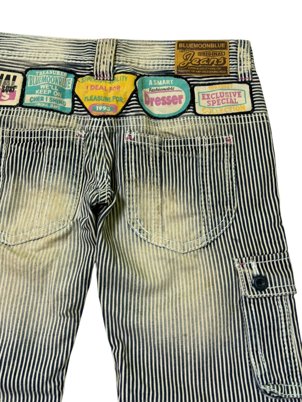 Japanese Brand HICKORY BLUE MOON BLUE CARGO ACID WASHED DISTRESSED JEANS Size US 32 / EU 48 - 12 Thumbnail