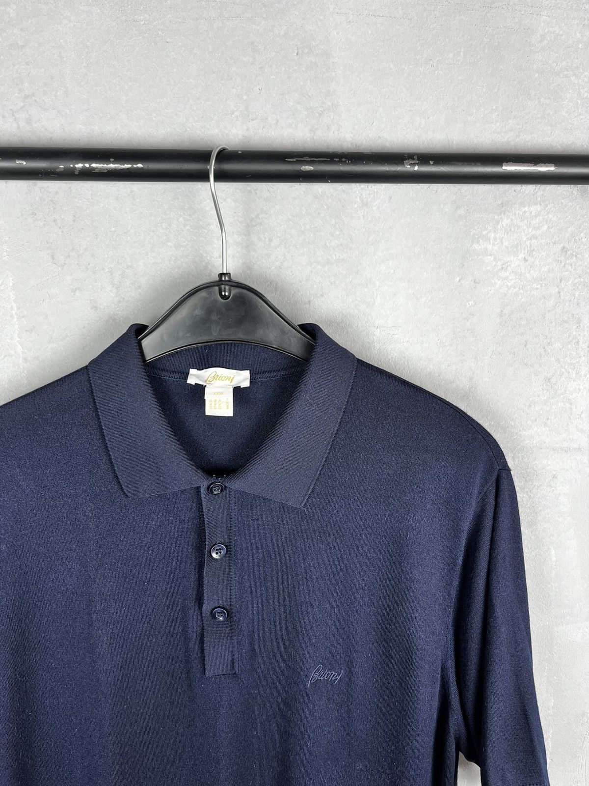 Brioni Brioni silk polo shirt big logo Size US XXL / EU 58 / 5 - 4 Thumbnail