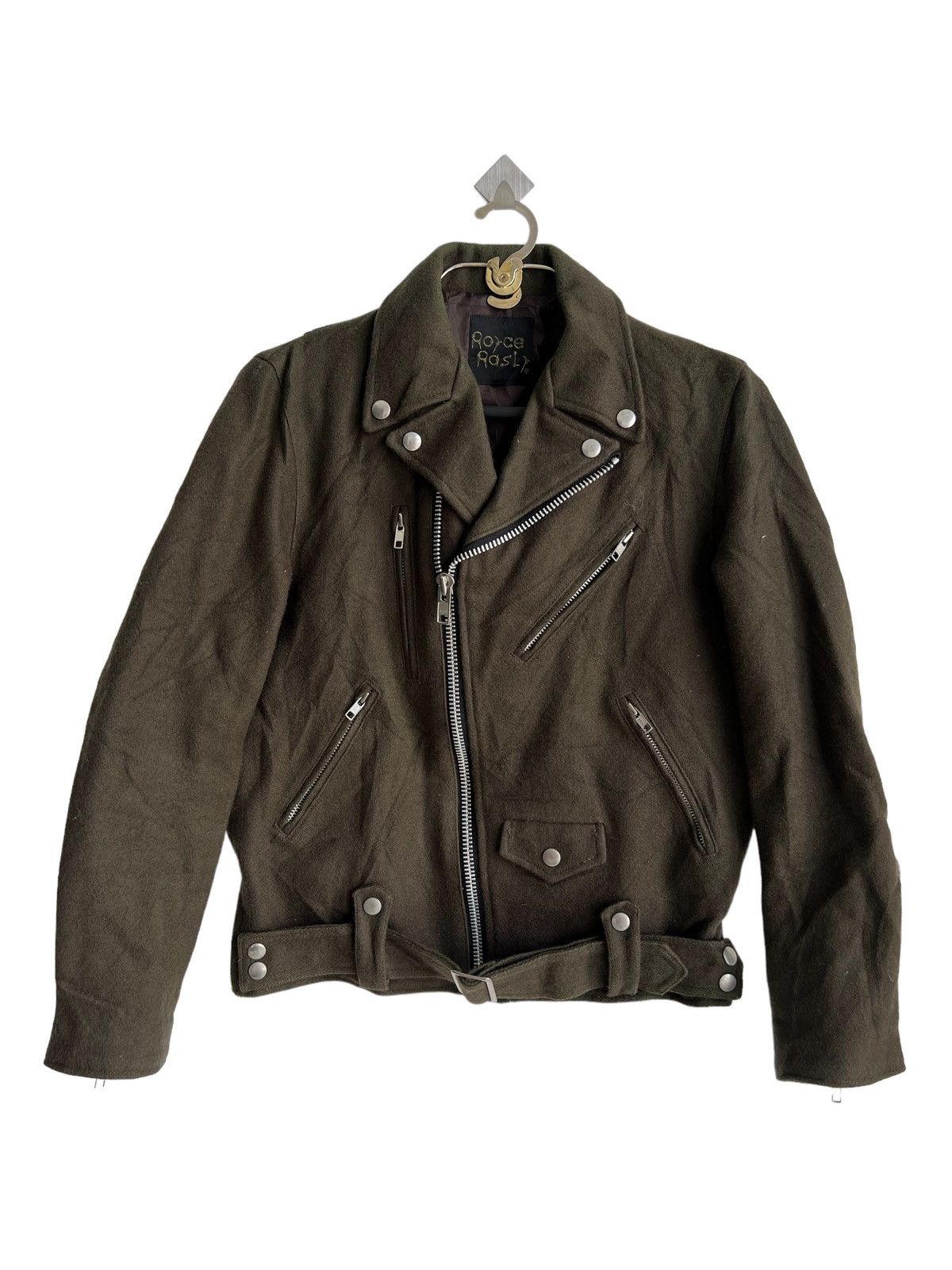 Double Collar Ziper Wool Biker Perfecto Jacket Royce Rasly 🇯🇵