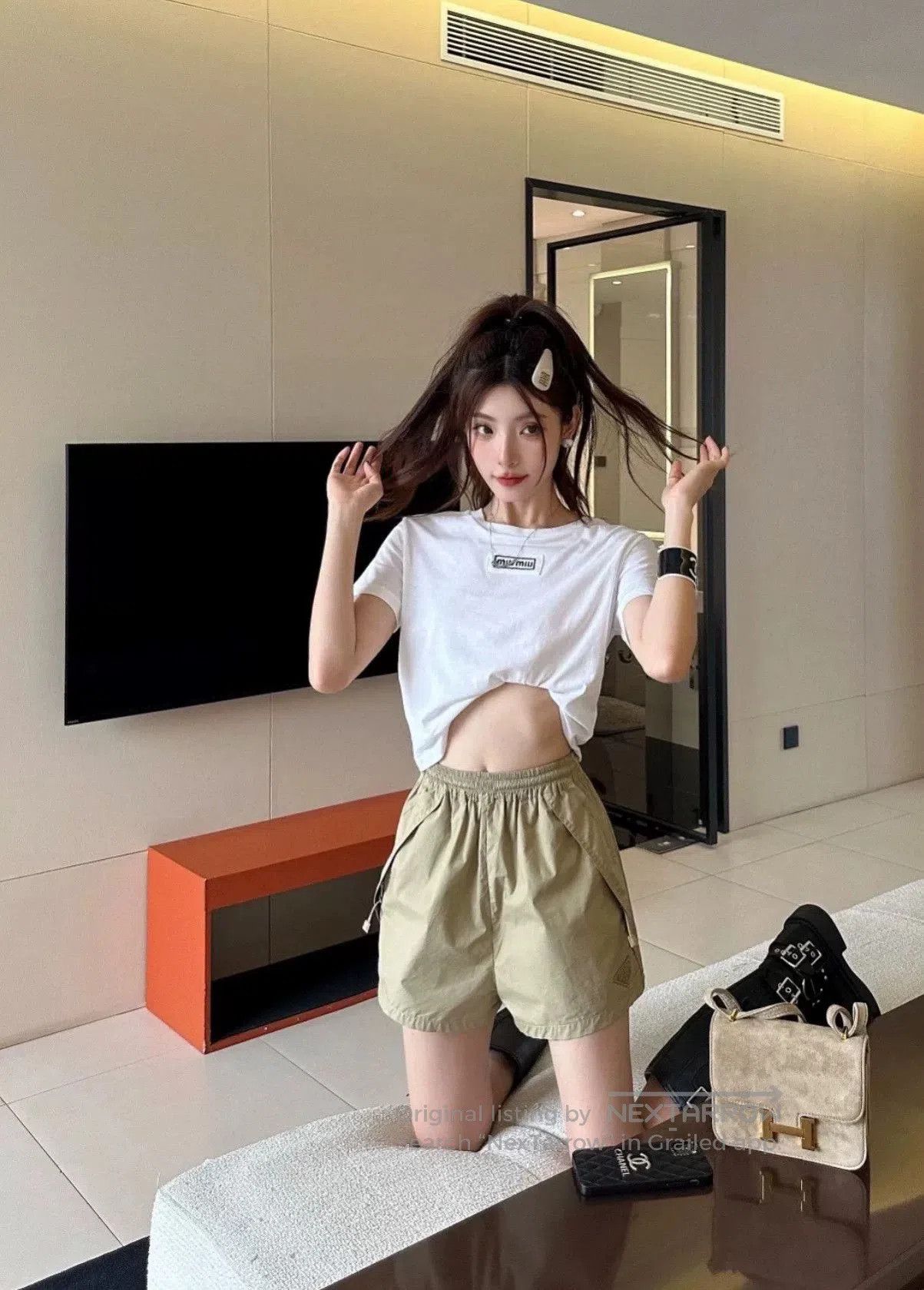 Miu Miu Miu Miu Short Sleeve Logo T. Size M / US 6-8 / IT 42-44 - 8 Thumbnail