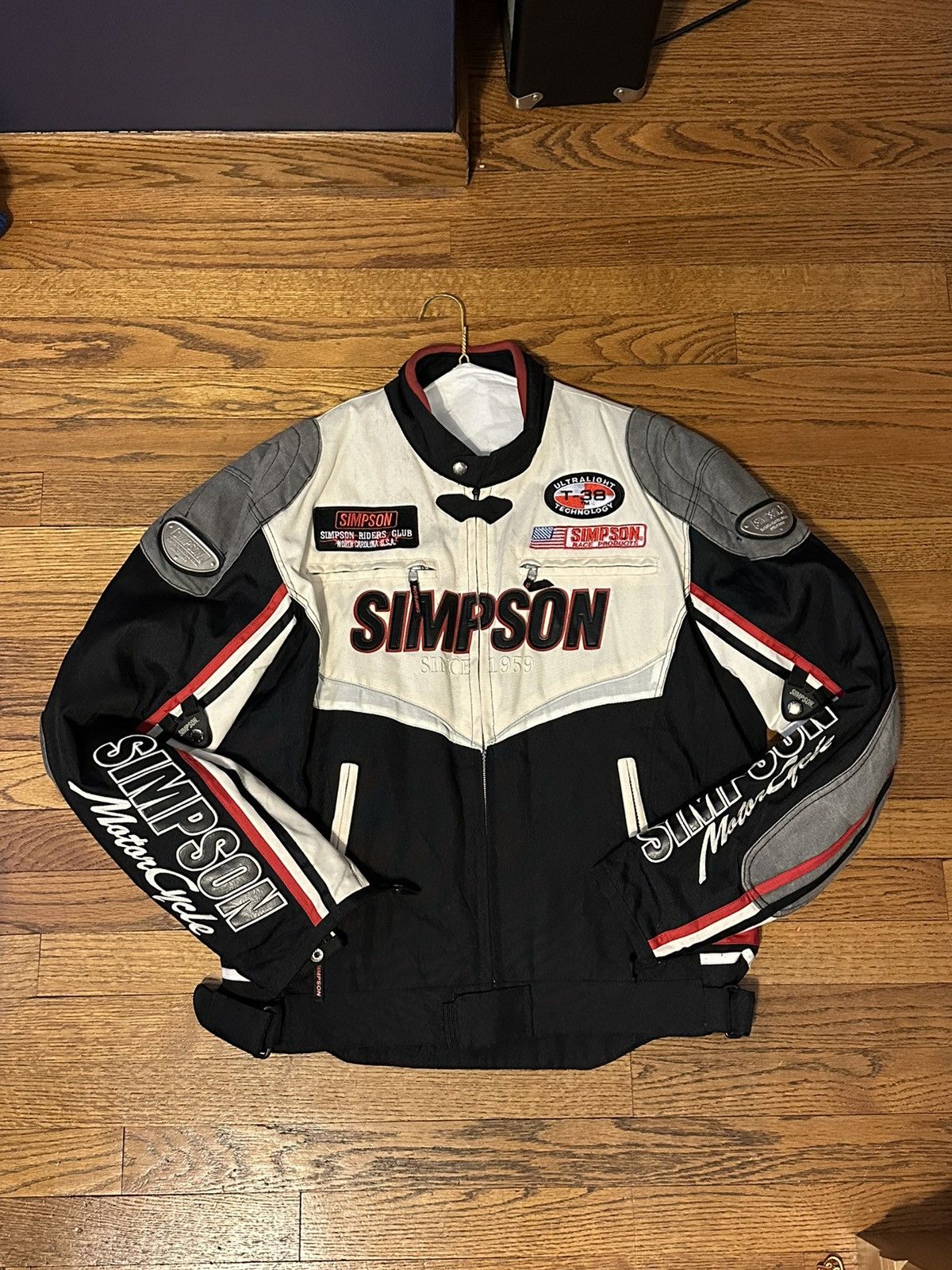 Vintage Vintage Simpson Motorcycle Racing Jacket Size US L / EU 52-54 / 3 - 1 Thumbnail