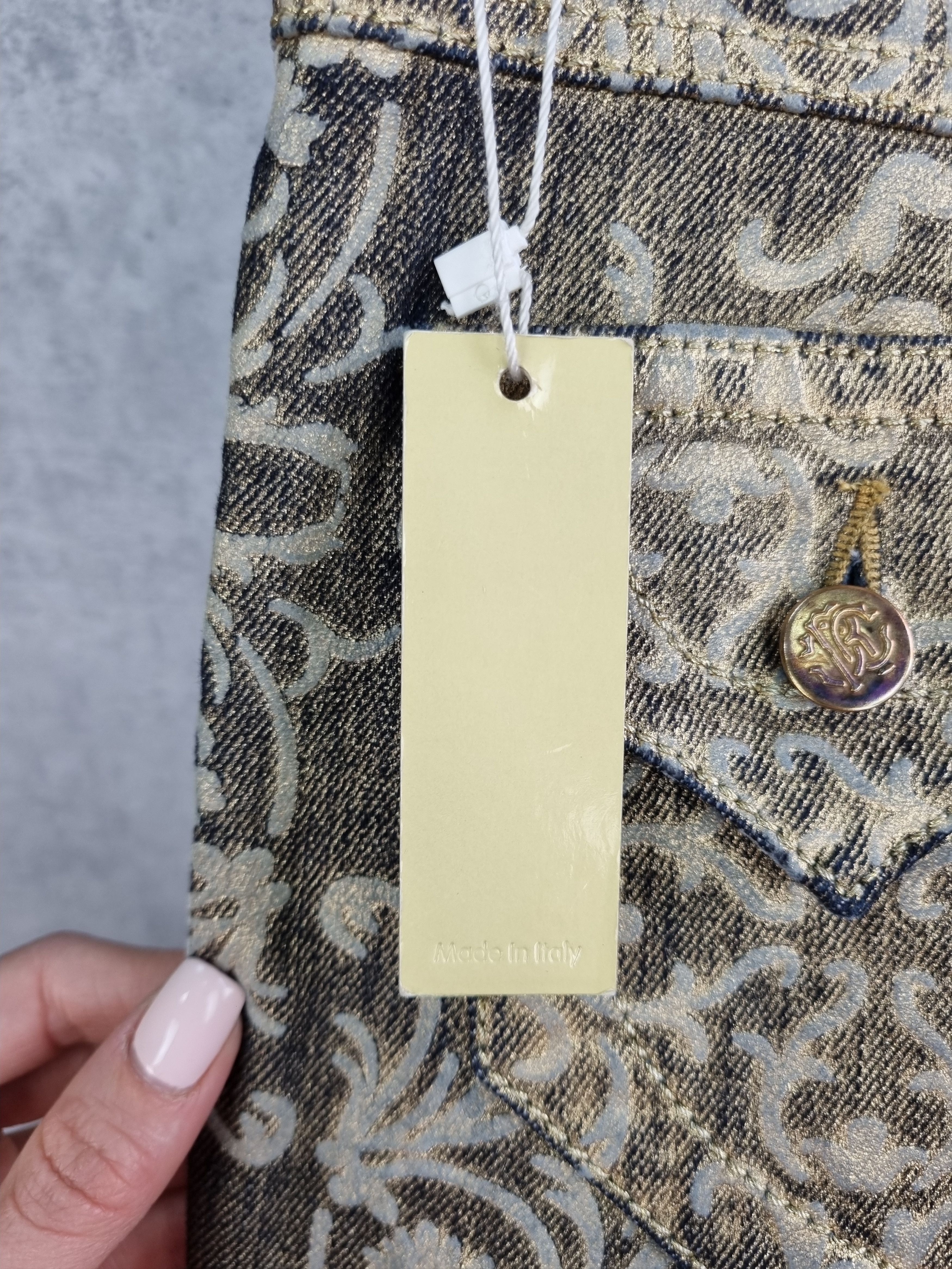 Roberto Cavalli Roberto Cavalli Golden Denim Art Design Exclusive Jeans Size US 33 - 20 Thumbnail