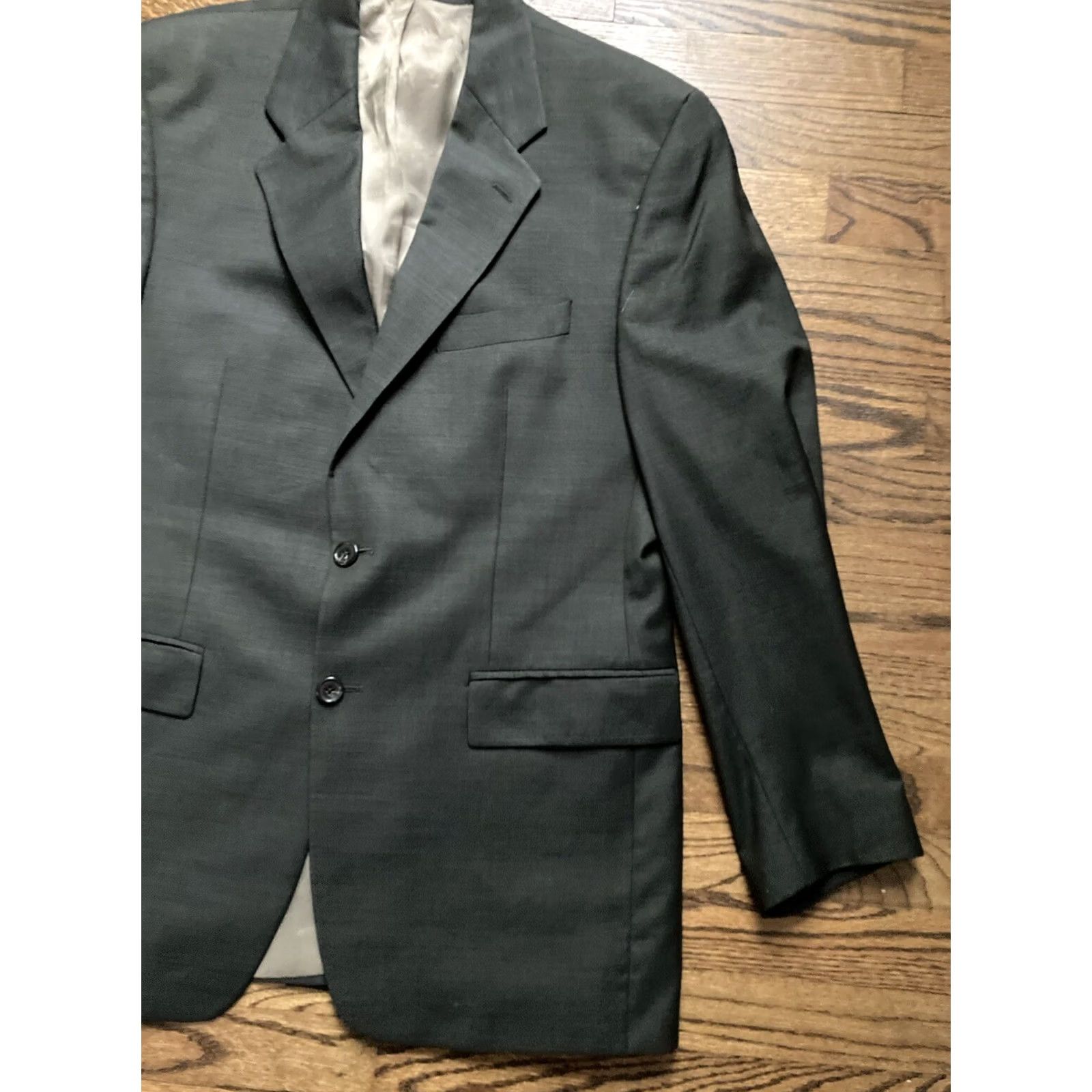 Ralph Lauren Lauren Ralph Lauren Mens Blazer Jacket Gray Wool Cashmere 40R Two Button Size 40R - 3 Thumbnail