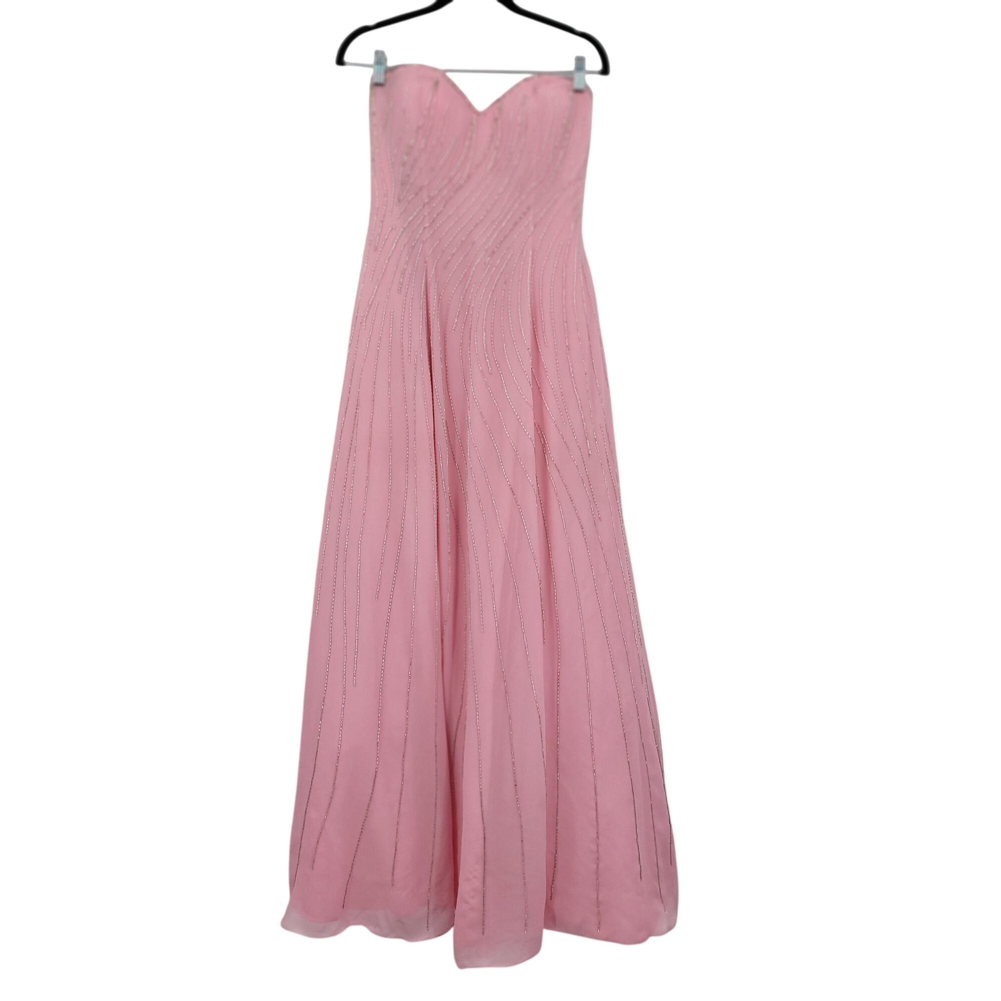 Other Pink Sweetheart Strapless A-line Gown Rhinestone Embellishme Size M / US 6-8 / IT 42-44 - 13 Thumbnail