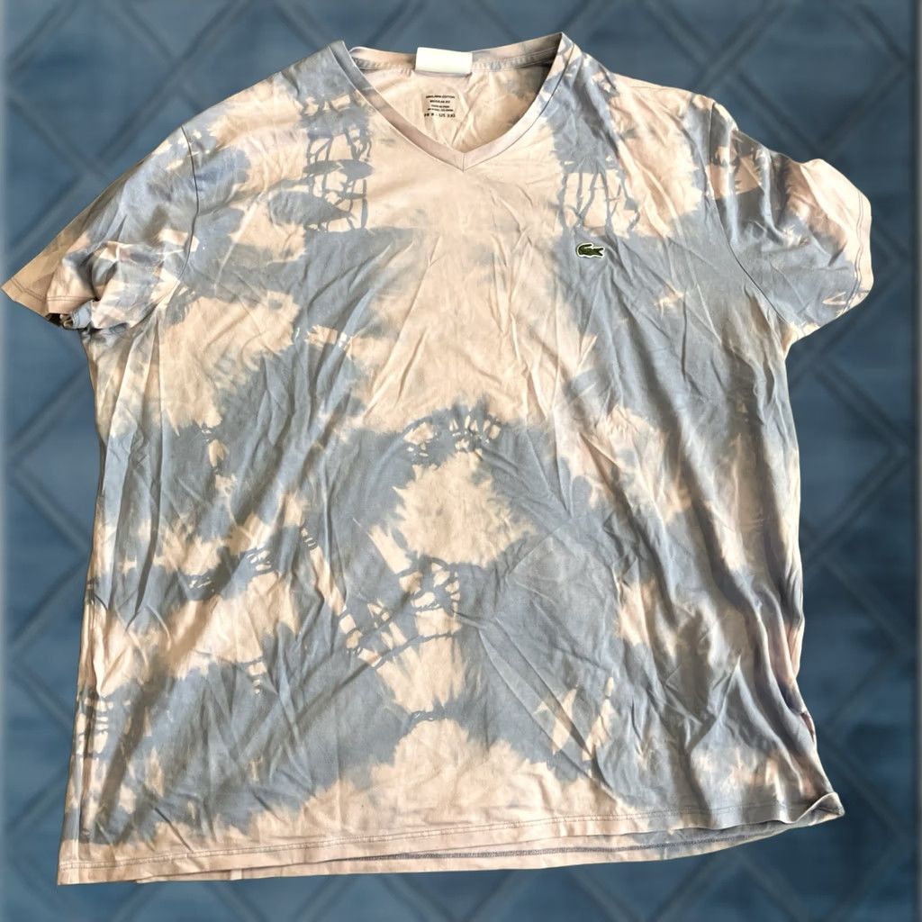 Lacoste Lacoste T-Shirt Men V-Neck Short Sleeve Reversible Reverse Tie Dye 3XL Multicolor WOW CUSTOM Size US XXL / EU 58 / 5 - 1 Thumbnail