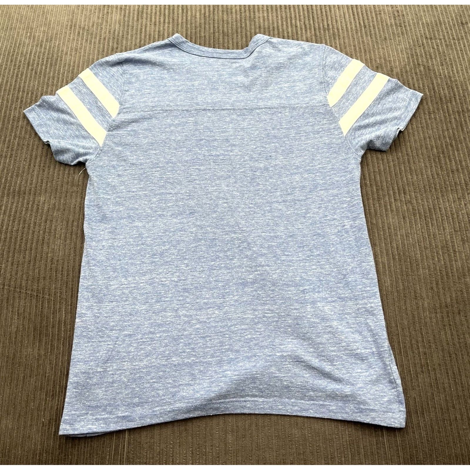 Vintage Young & Reckless Men Football T-Shirt L Blue White Striped Casual Size US L / EU 52-54 / 3 - 2 Thumbnail