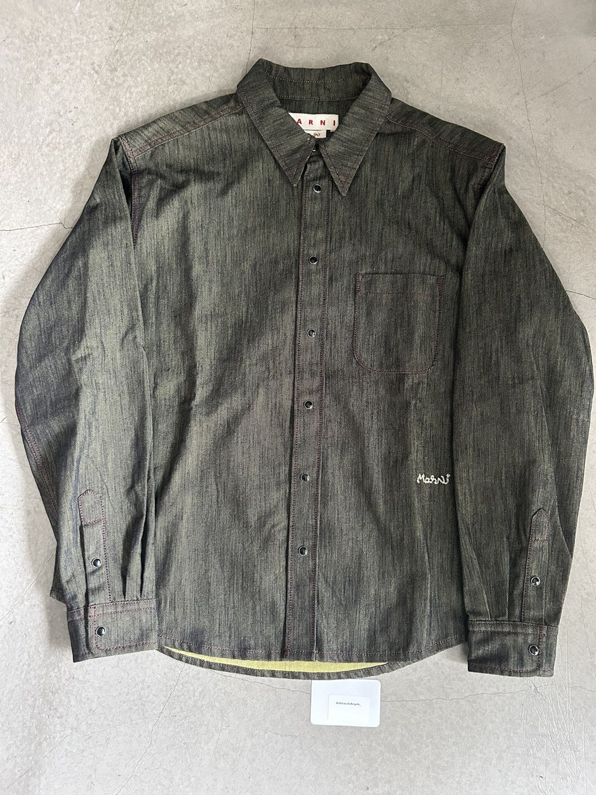 Marni Marni Green Denim dye Button Up Size US L / EU 52-54 / 3 - 1 Thumbnail
