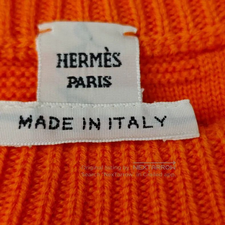 Hermes Hermes Orange Full H Woolen Sweater Size XS / US 0-2 / IT 36-38 - 5 Thumbnail