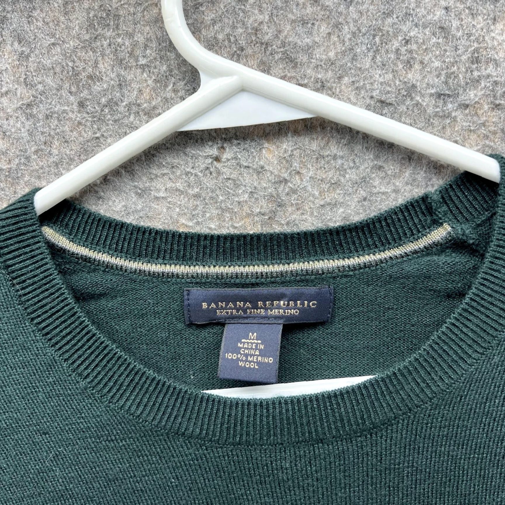 Banana Republic Banana Republic Sweater Men Medium Regular Pullover Crew Neck Wool Green Sweatshirt Size US M / EU 48-50 / 2 - 4 Thumbnail
