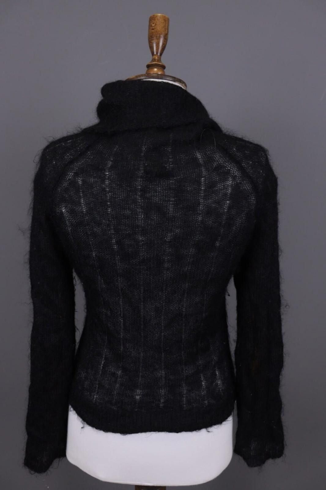 BILLTORNADE Bill Tornade Black Mesh Turtle Neck Knit Sweater Size S Size S / US 4 / IT 40 - 9 Thumbnail
