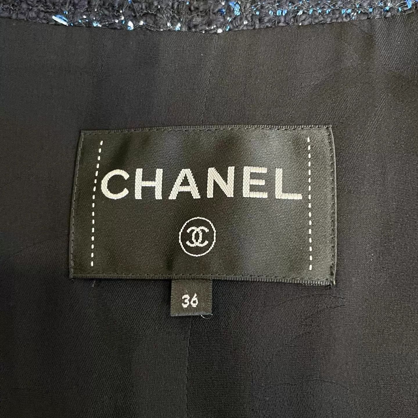 Chanel Chanel Blue Tweed Jacket Vintage 36 Size XS / US 0-2 / IT 36-38 - 5 Thumbnail