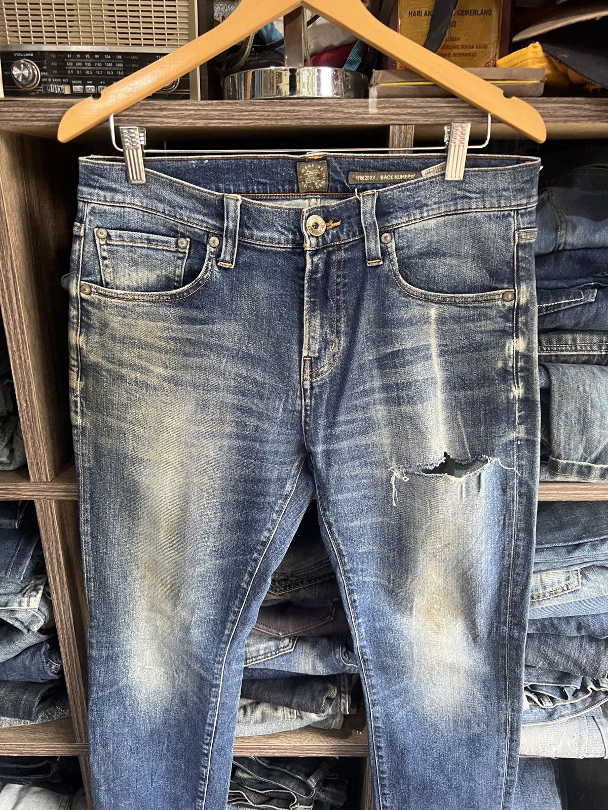 Japanese Brand 🔥Back Number Distressed Denim Size US 34 / EU 50 - 4 Thumbnail