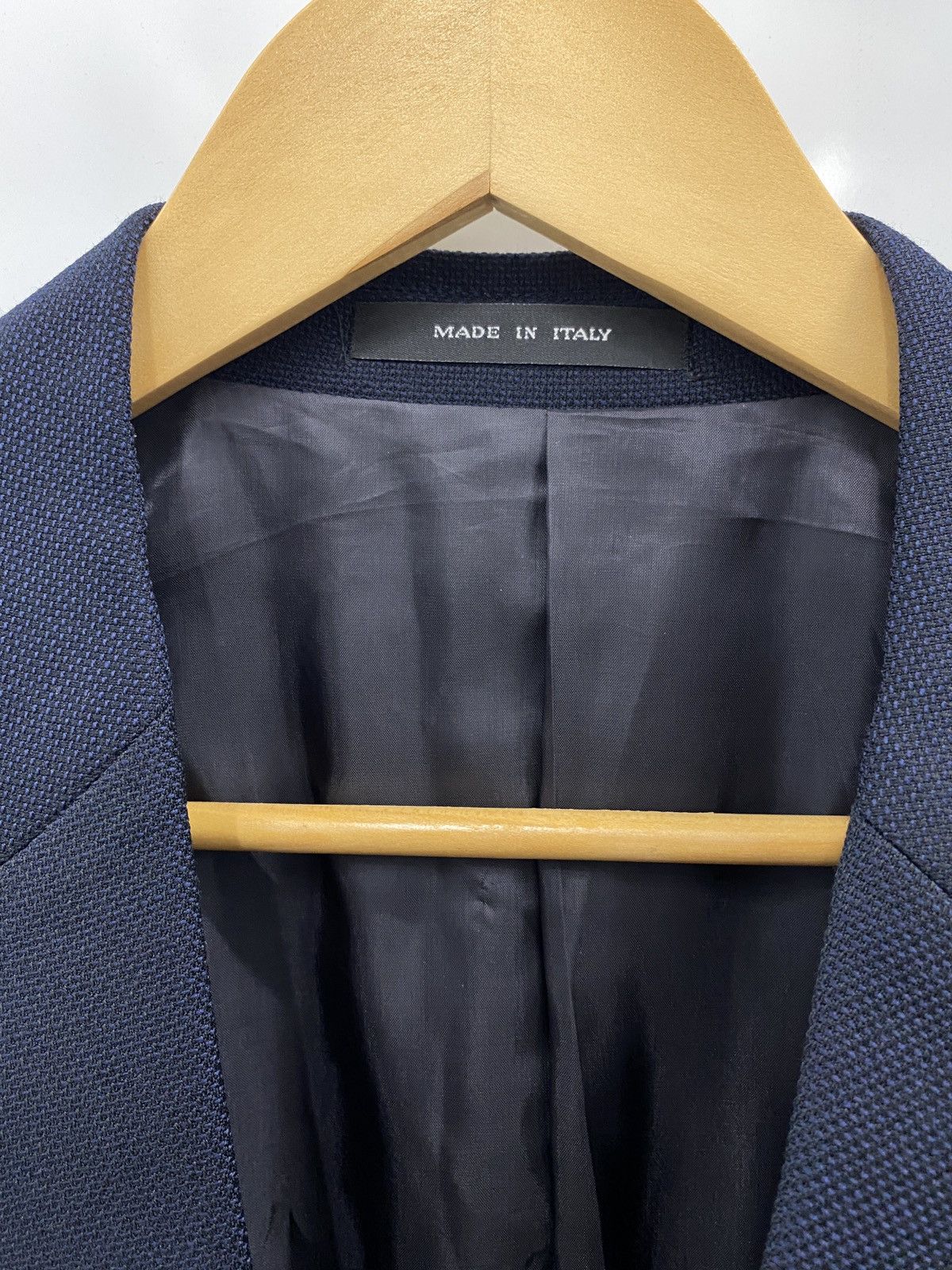 Emporio Armani Emporio Armani Virgin Wool Navy Blazer Size 40R - 3 Thumbnail