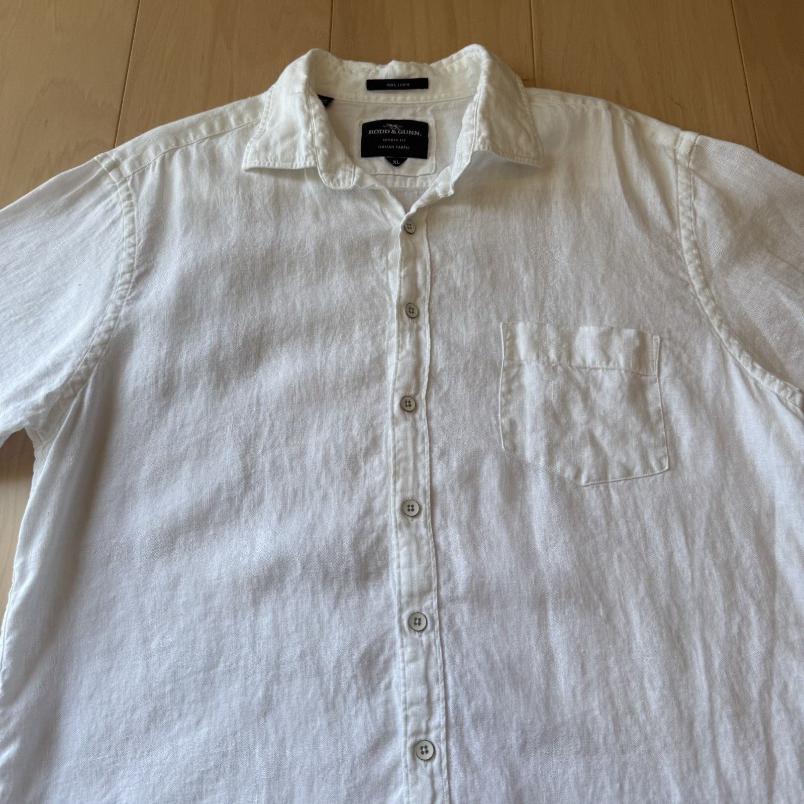 Rodd & Gunn Rodd & Gunn Linen Shirt XL White Casual Short Button Up Size US XL / EU 56 / 4 - 3 Thumbnail