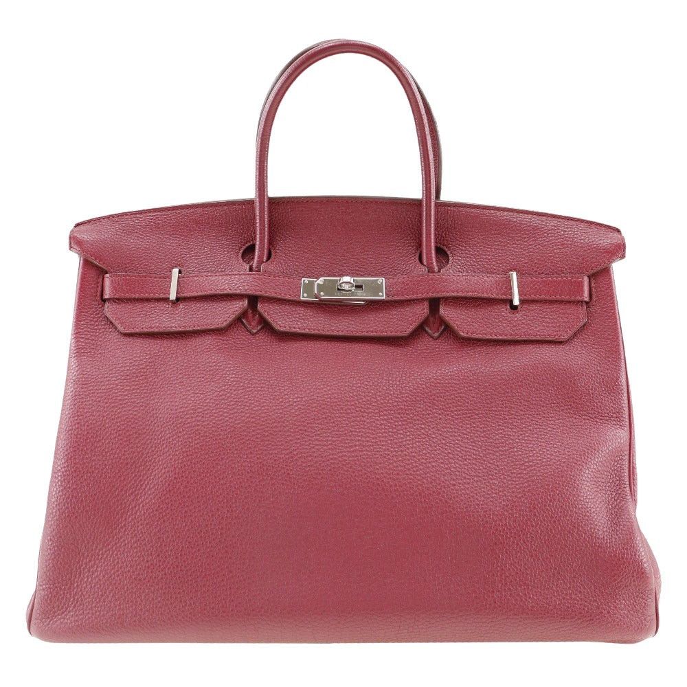image of Hermes Birkin Handbag in Red, Women's