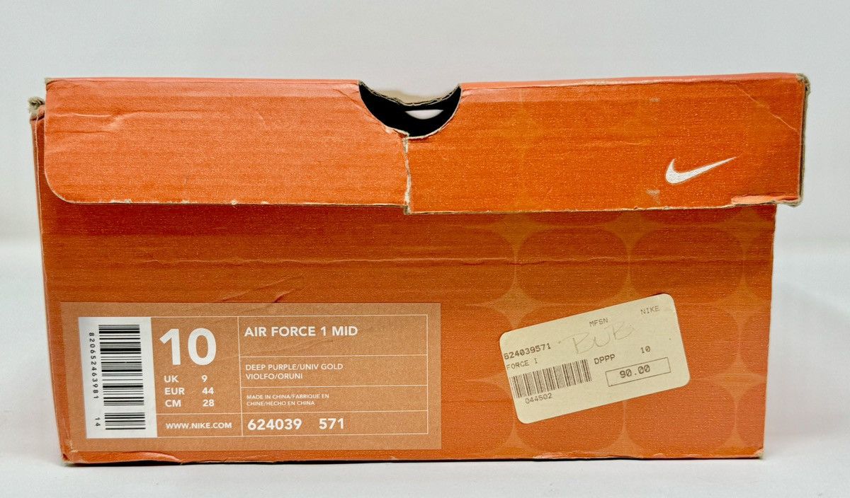 Nike × Vintage Vintage 2002 Nike Air Force 1 Mid Greek Lakers size 10 Size US 10 / EU 43 - 16 Thumbnail