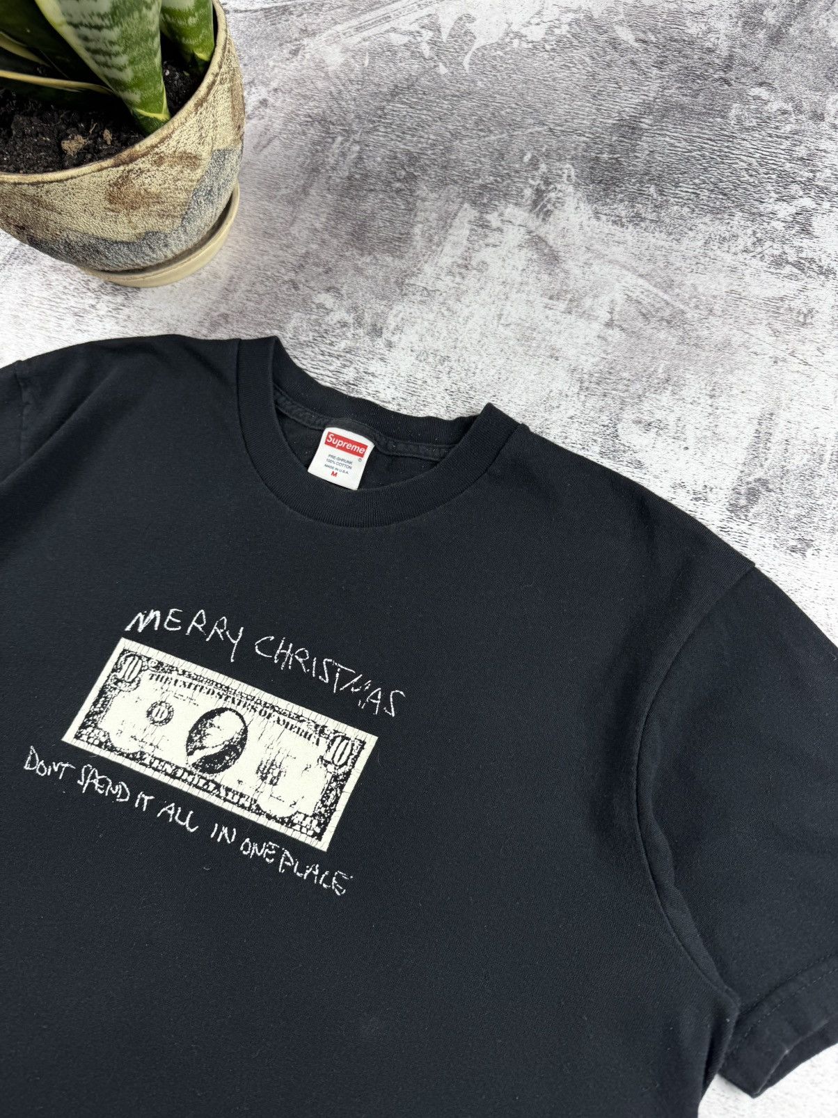 Supreme Supreme Merry Christmas Dollar SS21 Art Hip Hop T Shirt Tee Size US M / EU 48-50 / 2 - 7 Thumbnail