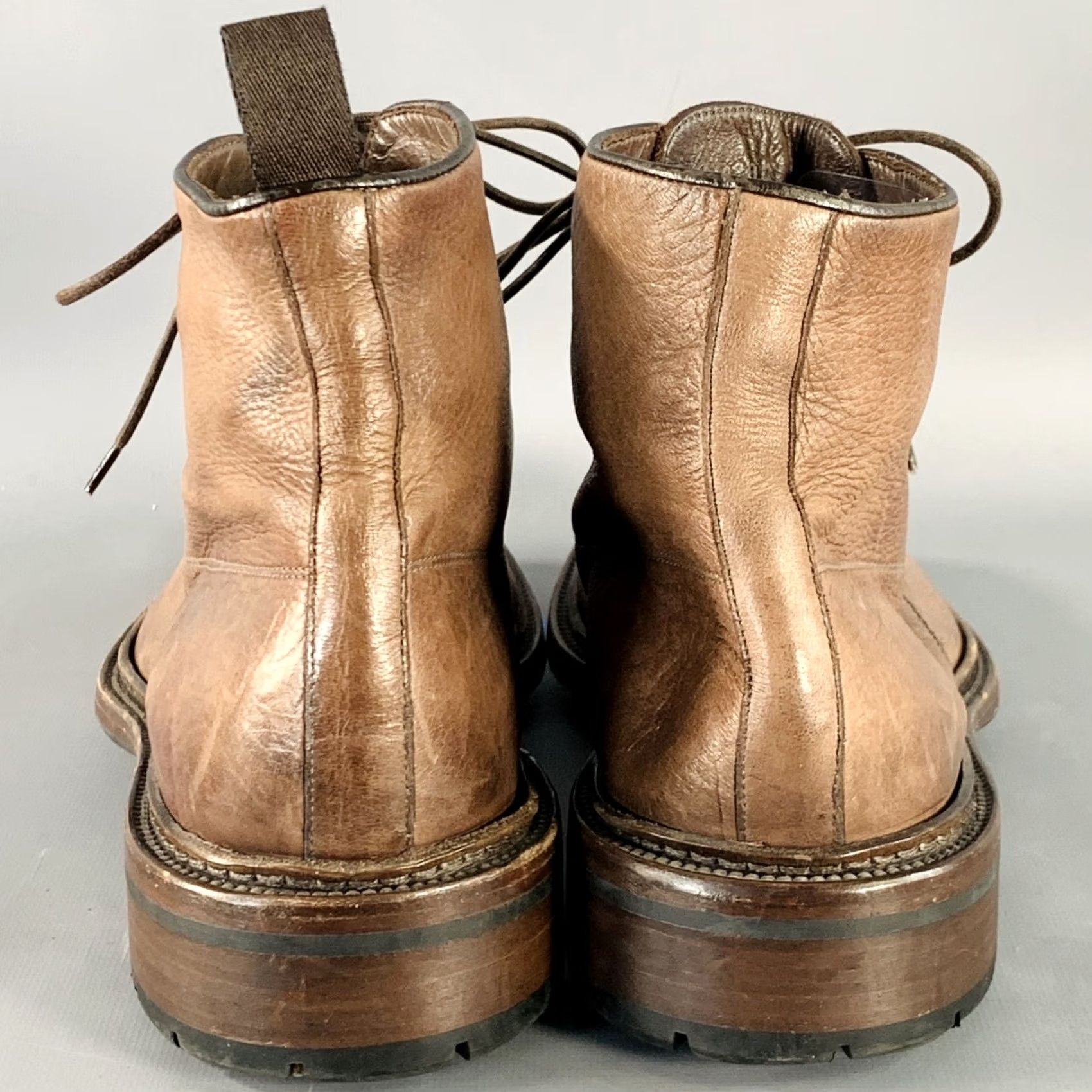 Vintage BARNEY'S NEW YORK Leather Lace-Up Boots Size 9 Brown Size US 9 / EU 42 - 3 Thumbnail