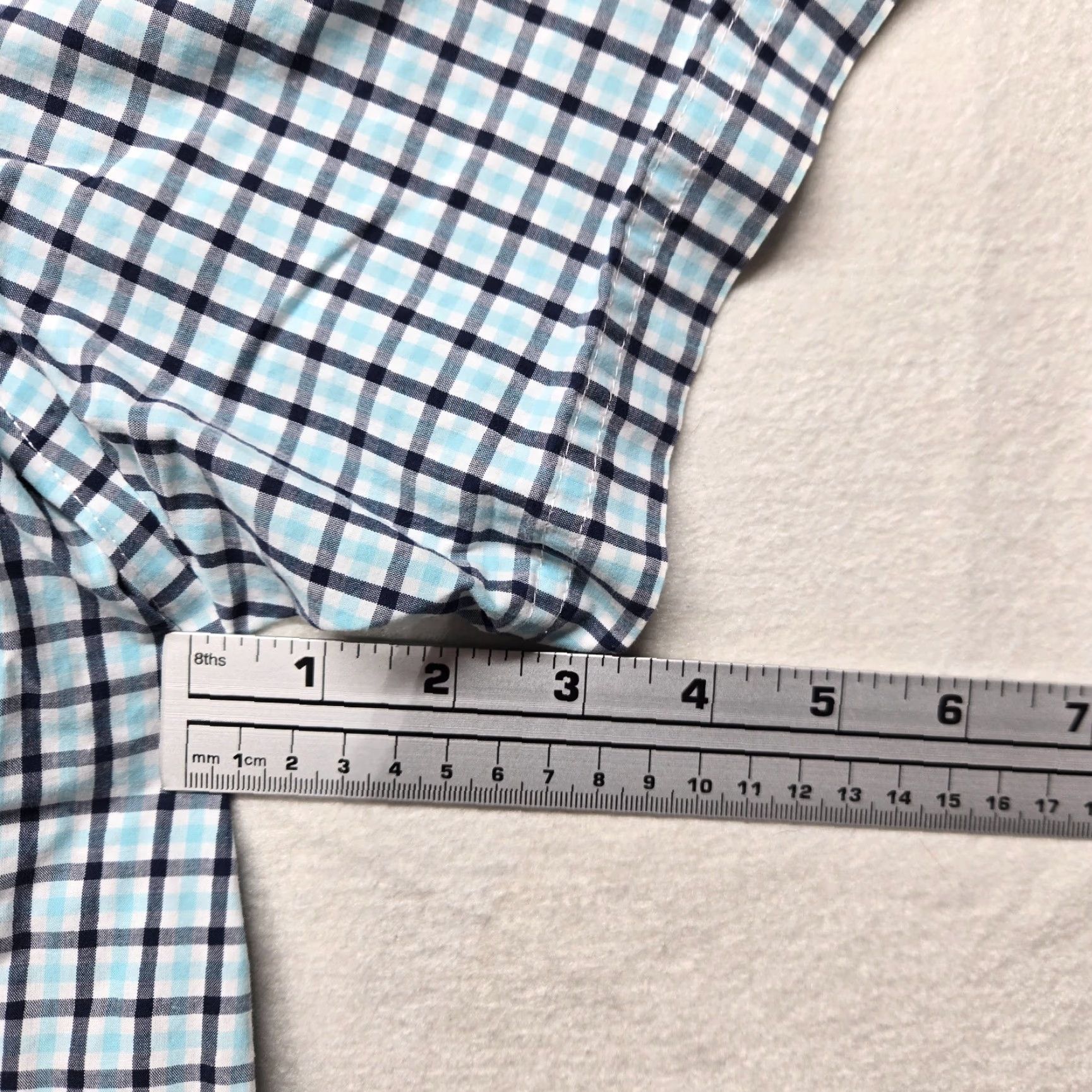 Croft & Barrow Croft & Barrow Shirt Blue Plaid Short Sleeve Button-Up Adult Men 4XB Easy Care Comfortable Casual Button-Down Classic Size US XXL / EU 58 / 5 - 5 Thumbnail