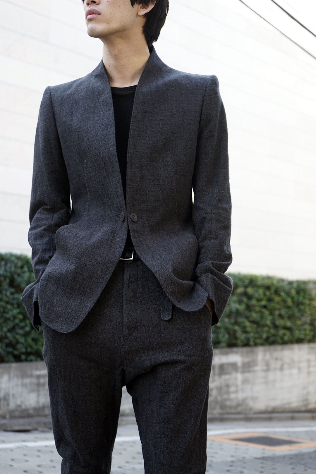 No Lapel Tailored Jacket Black [JP Size 2]
