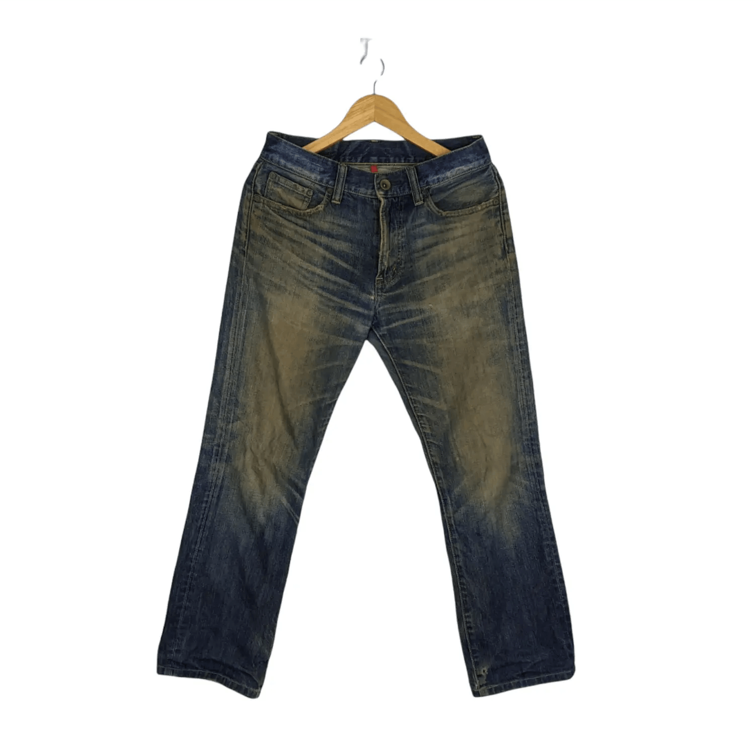 Uniqlo Vintage 2000's UNIQLO Japan Distressed Denim Jeans Pant Size US 30 / EU 46 - 2 Thumbnail