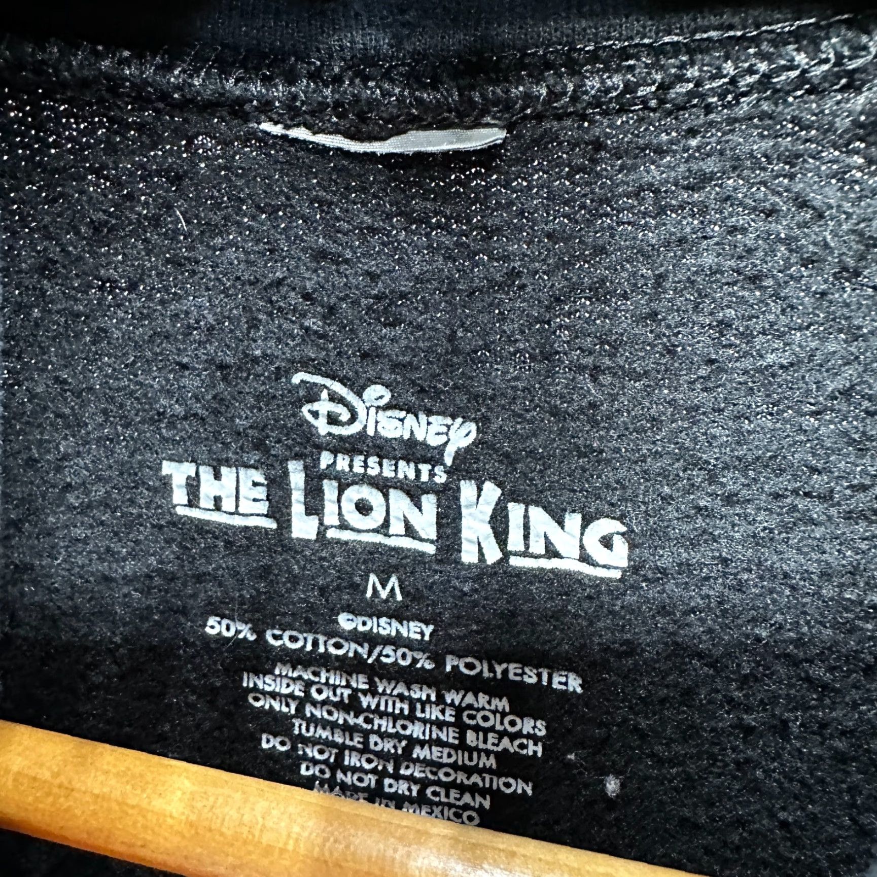Disney Disney Hoodie Mens Medium Long Sleeve Black Cotton Blend Pockets Pullover The Lion King Broadway Musical Classic Theme Size US M / EU 48-50 / 2 - 6 Thumbnail