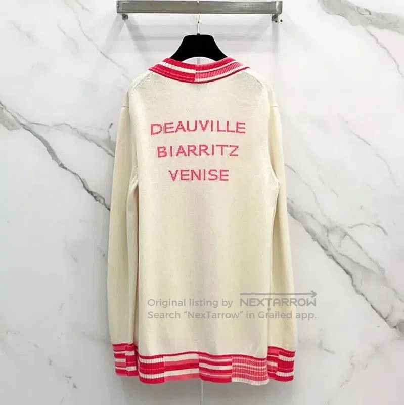 Chanel Chanel White Cashmere Long Sleeve Cardigan . Size M / US 6-8 / IT 42-44 - 1 Thumbnail