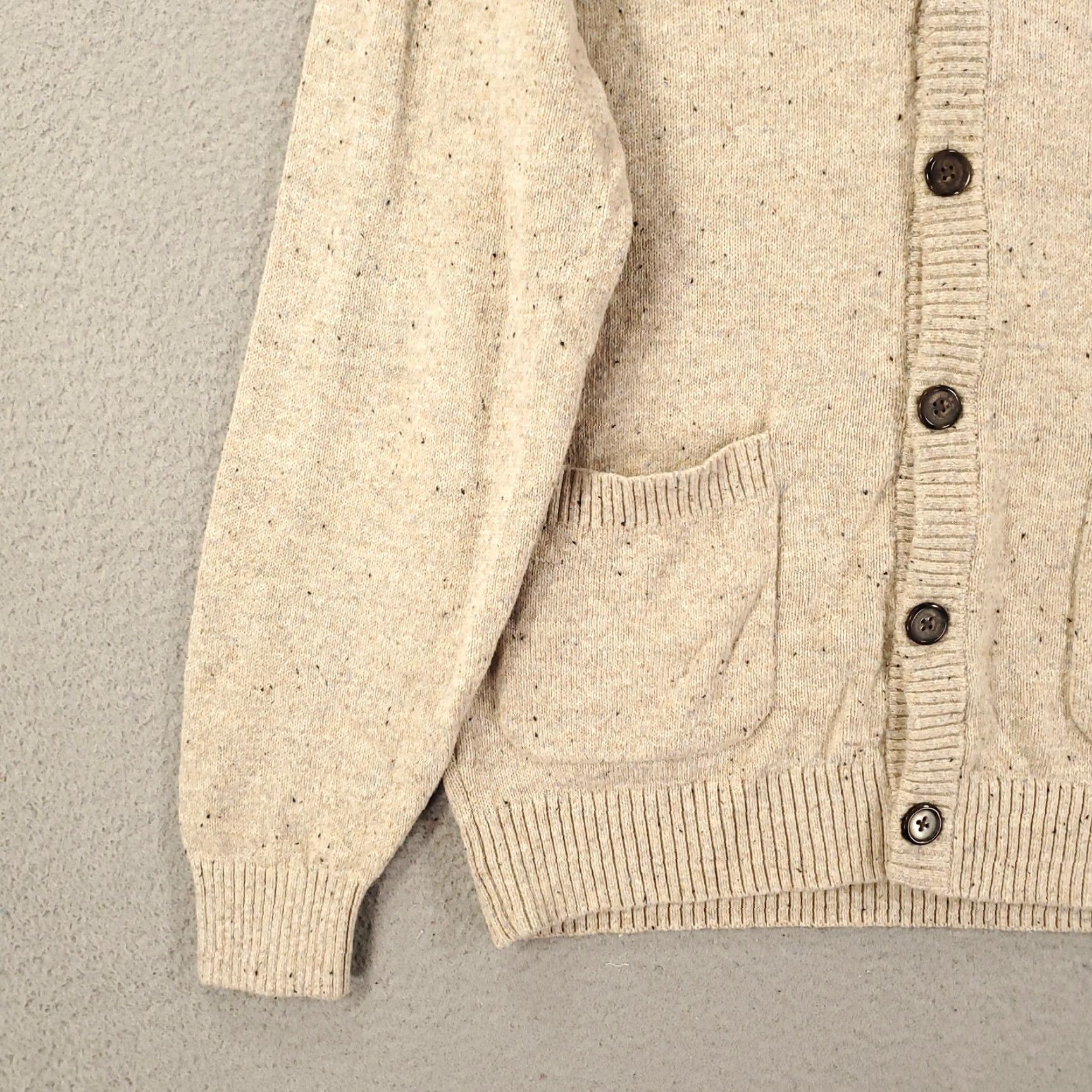 Roundtree & Yorke Roundtree & Yorke Cardigan Mens Medium Ivory Grandpa Knit Wool Blend Sweater Size US M / EU 48-50 / 2 - 3 Thumbnail