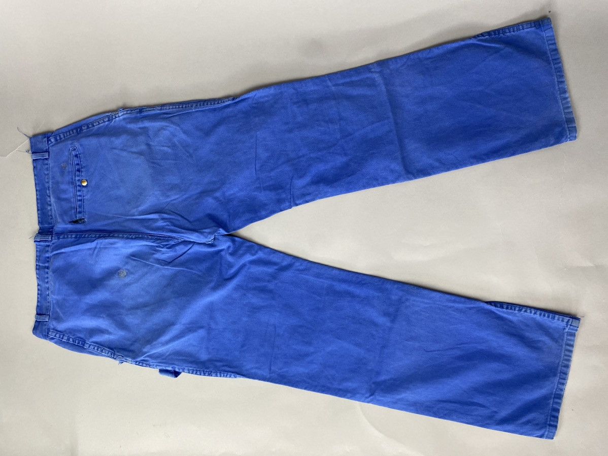 Japanese Brand × Le Laboureur × Vintage Vintage Blue Patched Workwear Trousers – 100% Cotton Size US 32 / EU 48 - 9 Thumbnail