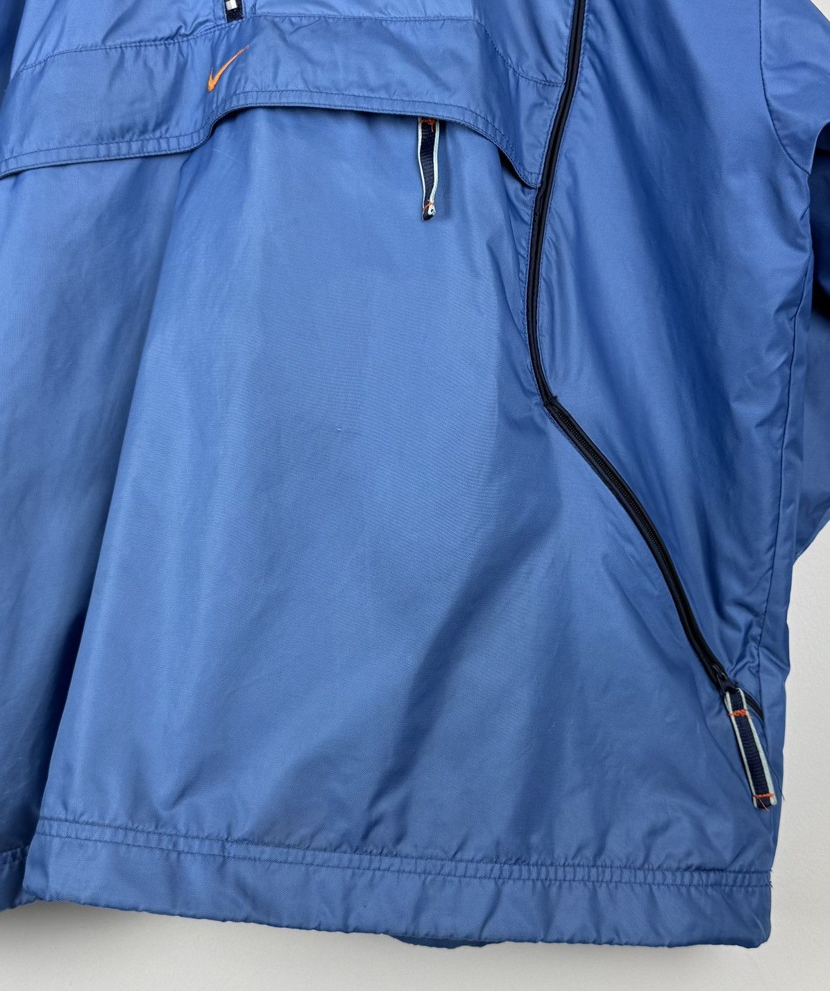 Nike Vintage Nike Anorak 1/2 Zip Jacket Blue Hooded Swoosh Nylon Size US M / EU 48-50 / 2 - 9 Thumbnail