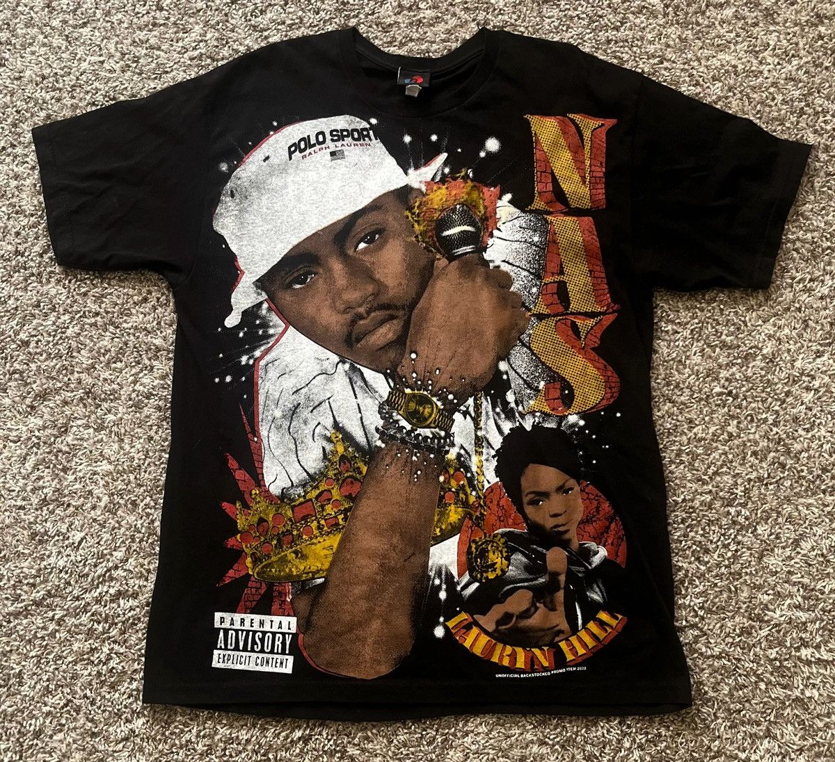Nas Vintage 90s Nas Tee. Size US XL / EU 56 / 4 - 1 Thumbnail