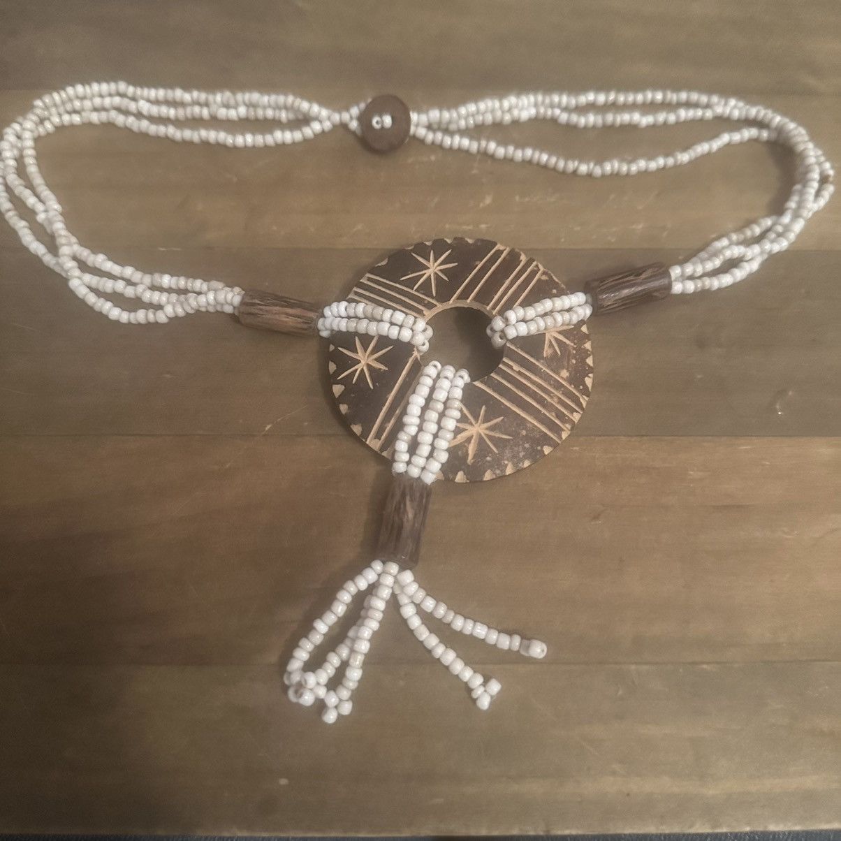 Vintage Vintage tribal medallion beaded necklace Size ONE SIZE - 2 Thumbnail