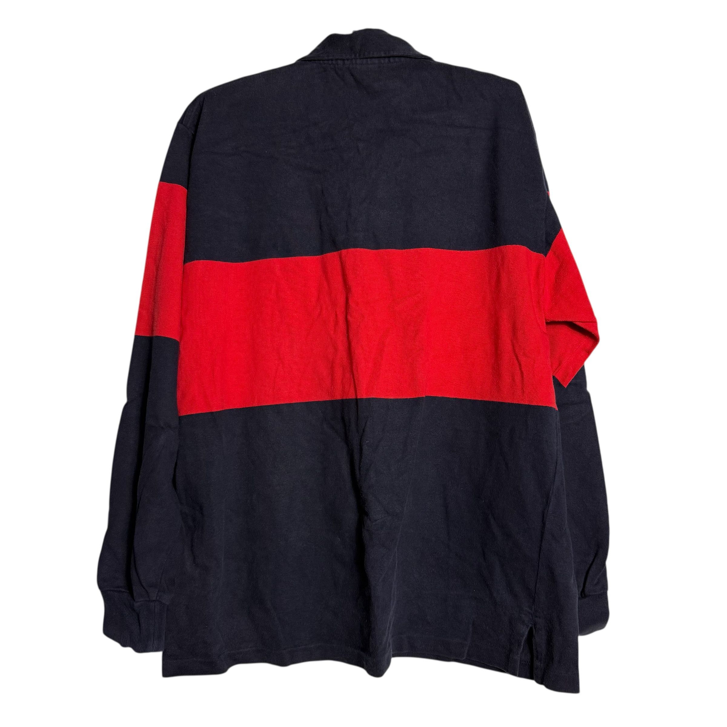 Polo Ralph Lauren 🔥RARE🔥Vtg Polo Ralph Lauren Stripes Lace Up Rugby Shirt Size US L / EU 52-54 / 3 - 4 Thumbnail