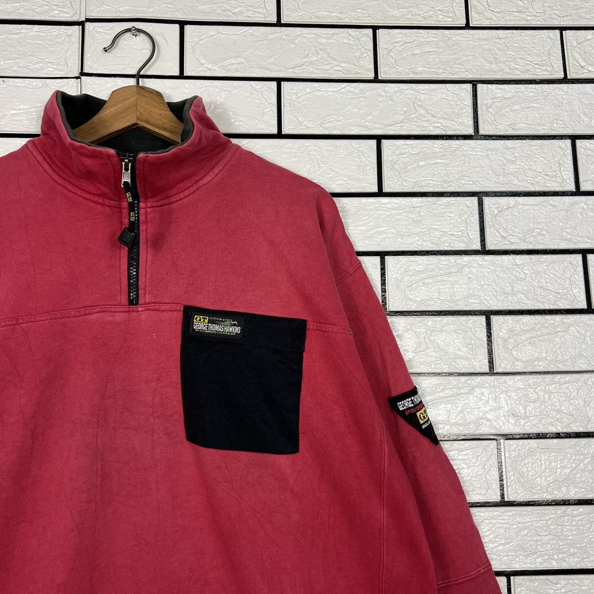 Vintage GEORGE THOMAS HAWKINS Turtleneck Pullover Fleece #4205-C192 Size US L / EU 52-54 / 3 - 5 Thumbnail