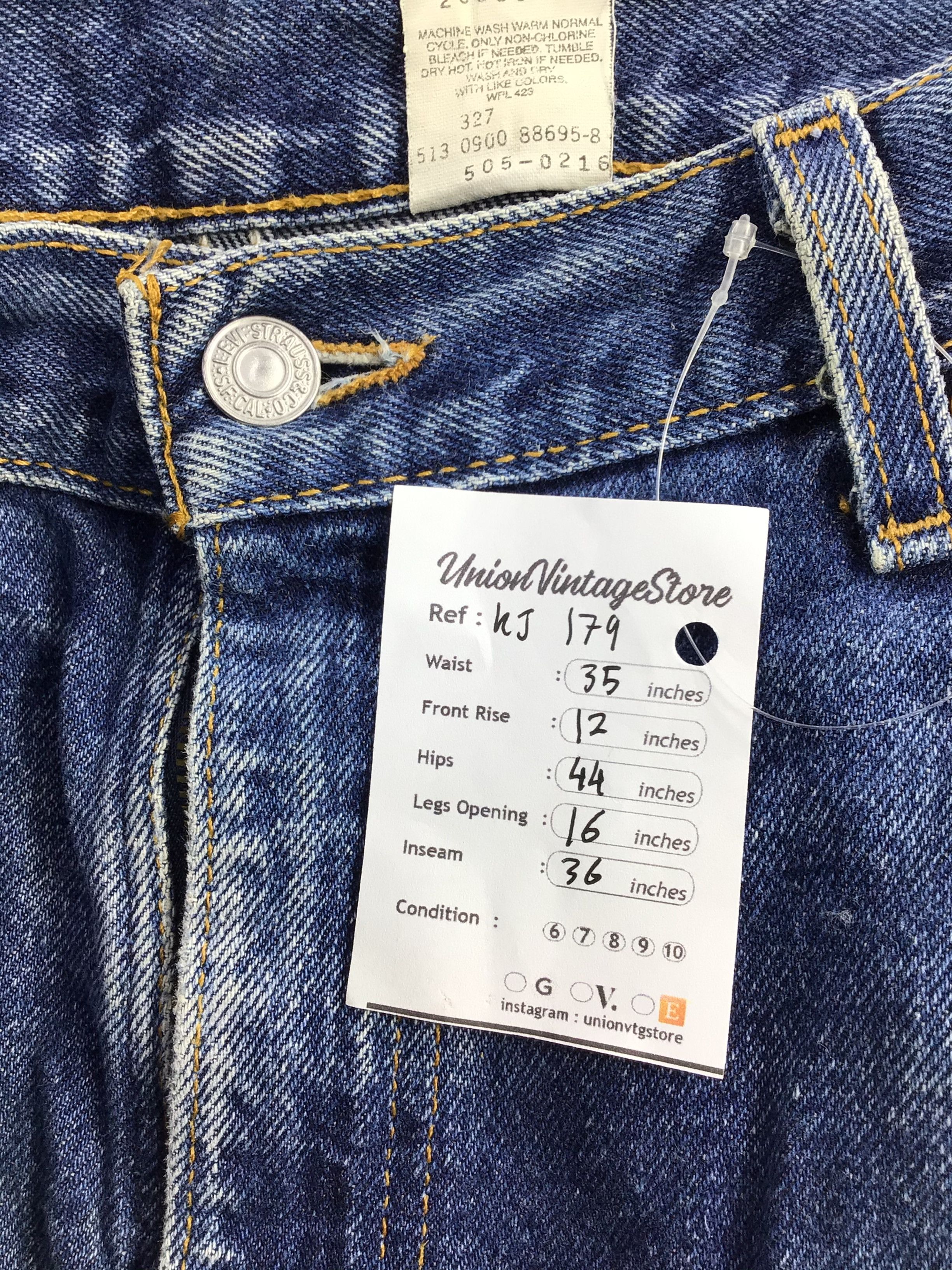 Levi's Vintage Levis 505 Jeans Faded Blue Distressed Denim KJ179 Size US 34 / EU 50 - 12 Thumbnail