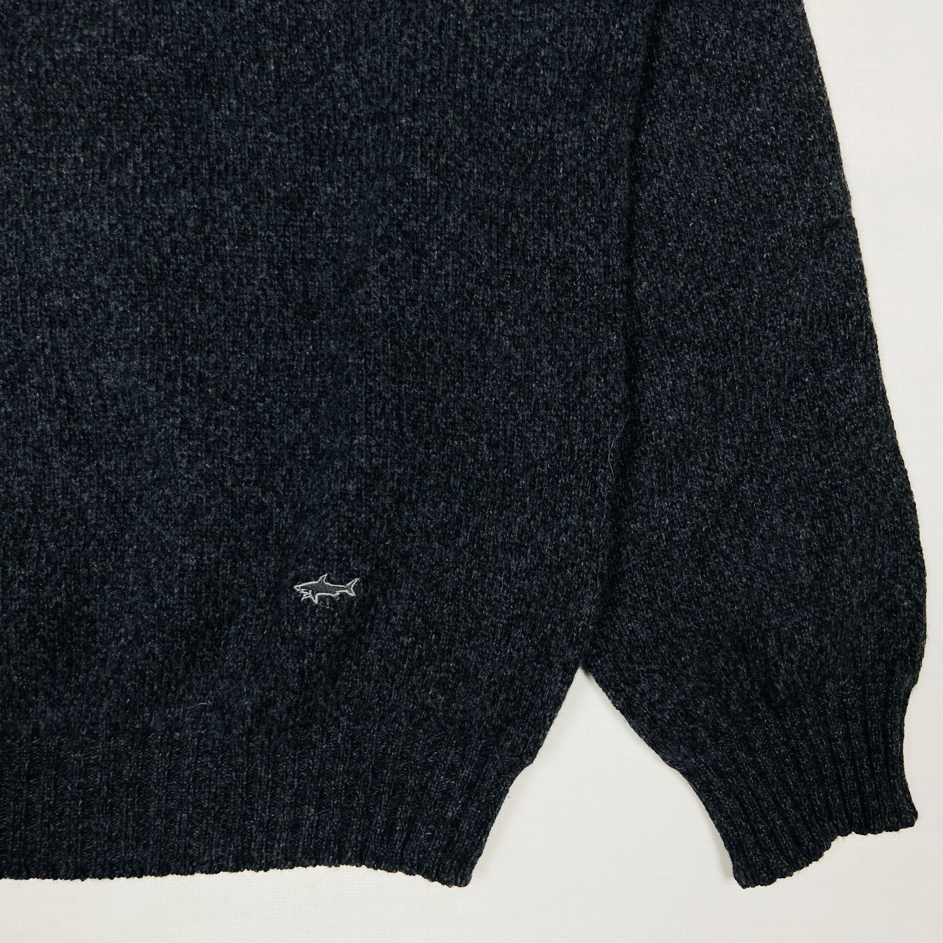 Paul & Shark 90s PAUL SHARK VELOUR INSERT EXTRA MERINO WOOL KNIT - № 1097 Size US L / EU 52-54 / 3 - 3 Thumbnail