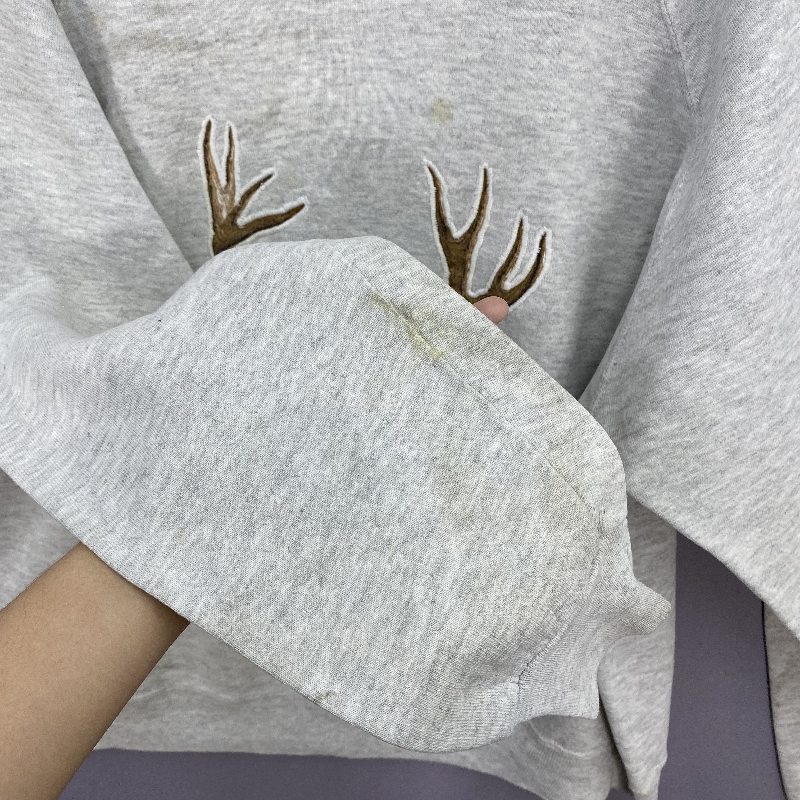 Vintage Vintage 90s Deer Hunting Sweatshirt Wildlife Forest Jumper Size US XL / EU 56 / 4 - 11 Thumbnail