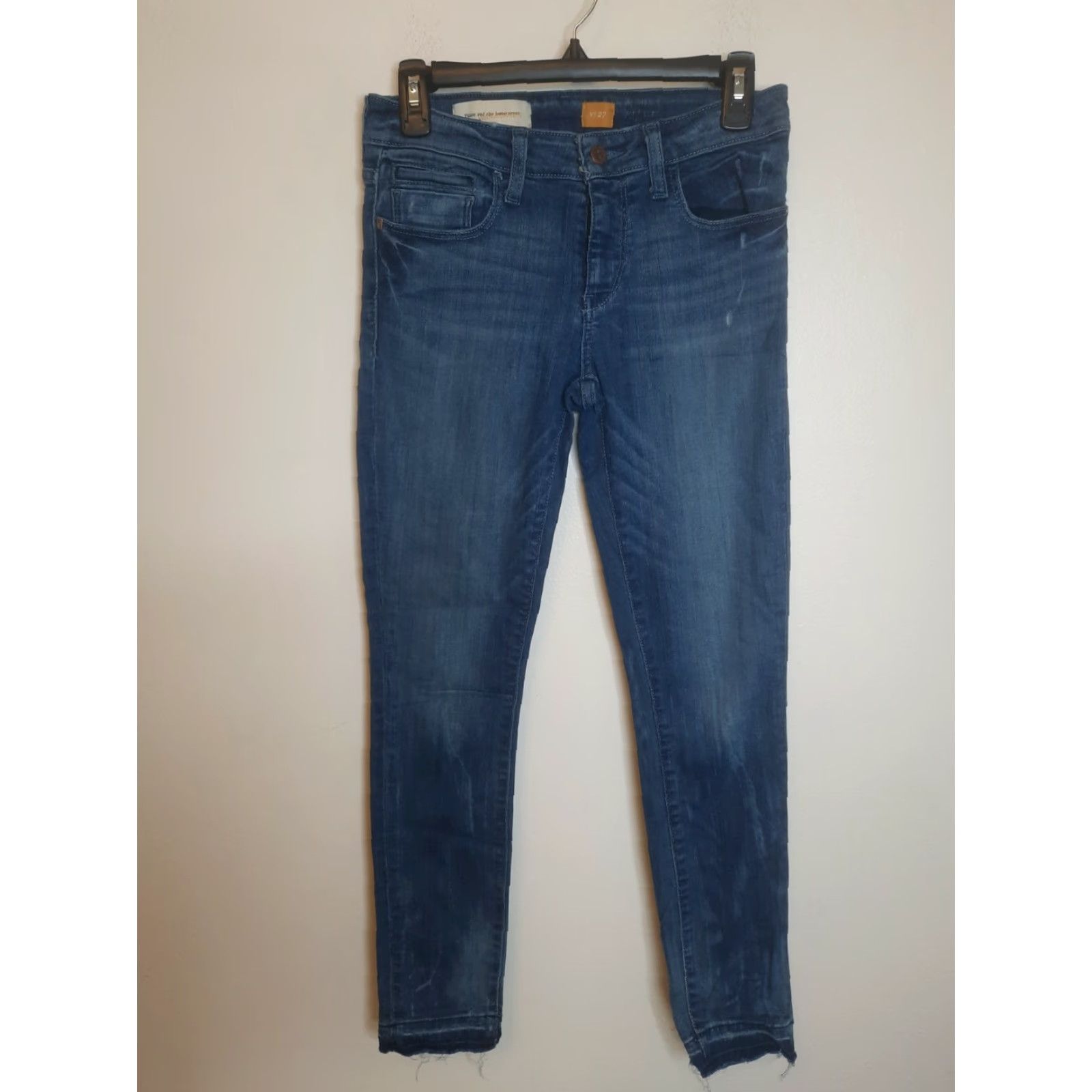 Anthropologie VINTAGE Anthropologie Pilcro and the Letterpress Skinny Distressed Blue Jeans 27 Women Jeans 27 Blue Skinny Distressed Pilcro Model 90s? Size 27" / US 4 / IT 40 - 3 Thumbnail