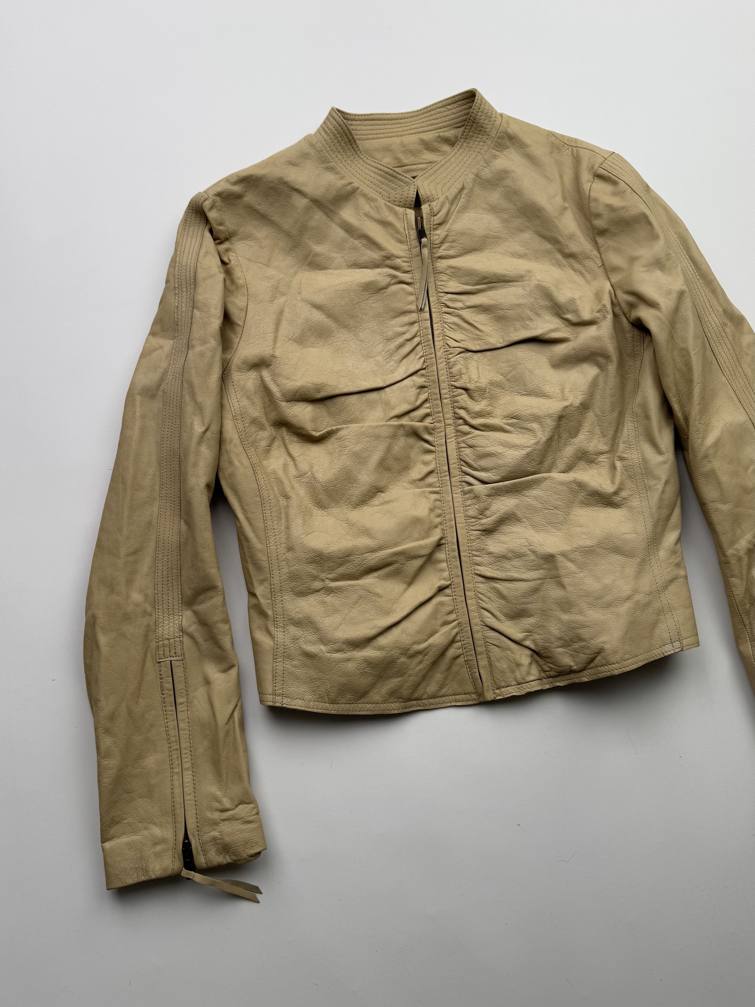 Vintage Vintage Cropped Leather Jacket B249(V14) Size S / US 4 / IT 40 - 2 Thumbnail