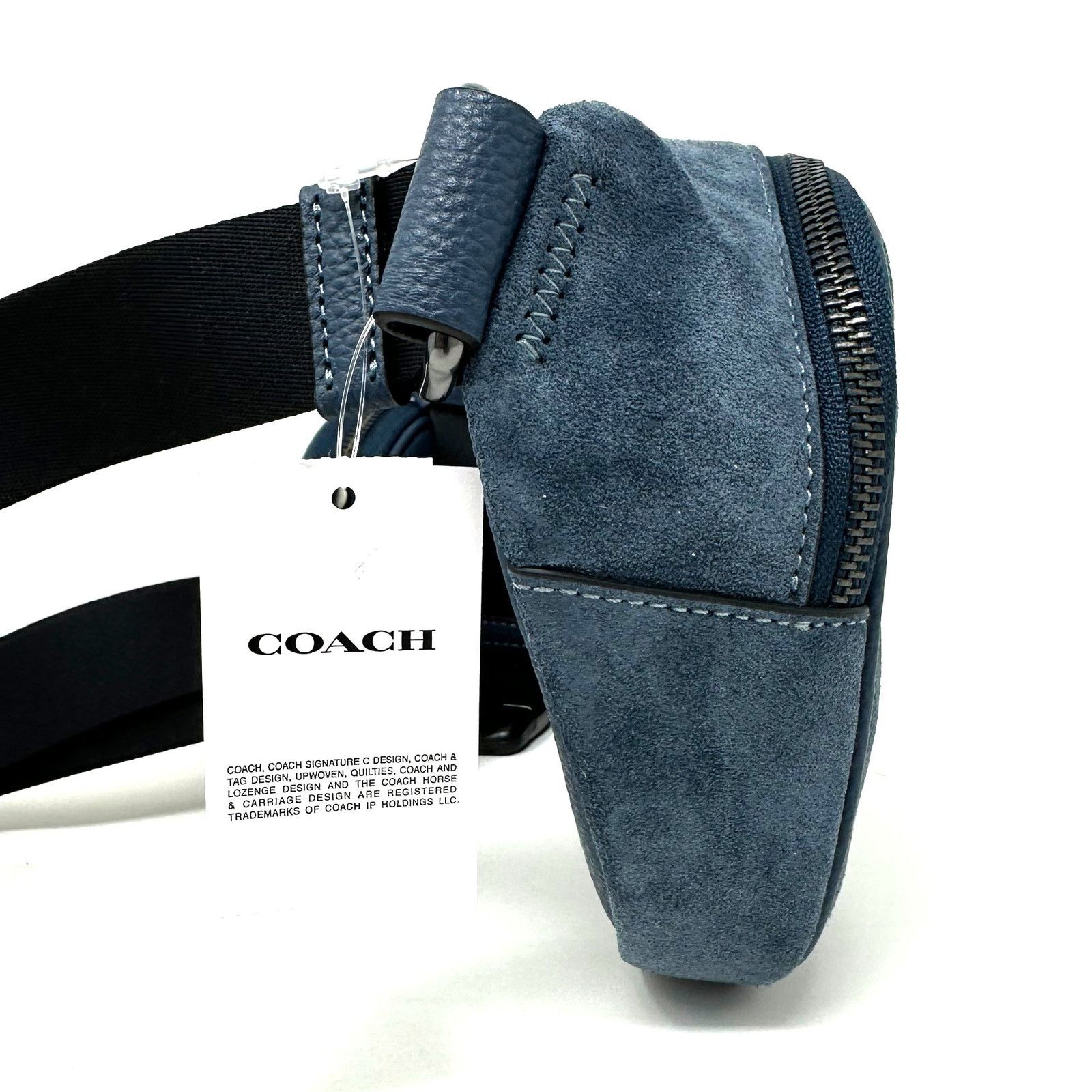Coach Coach Elias Belt Bag Denim Blue Suede Leather CL946 Size ONE SIZE - 3 Thumbnail