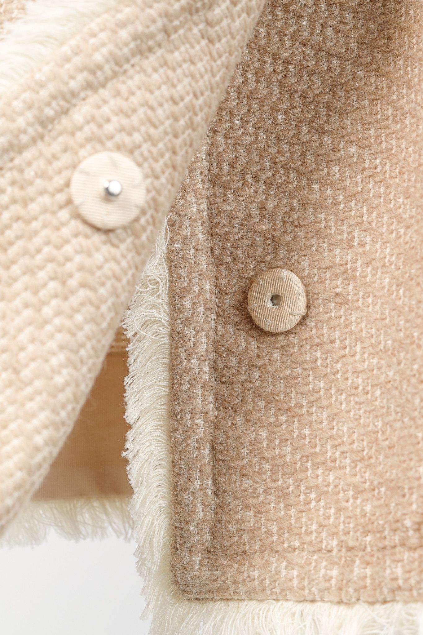 TWINSET Twinset Taupe Cotton-Blend Tweed Frog-Fastener Jacket Size M / US 6-8 / IT 42-44 - 8 Thumbnail