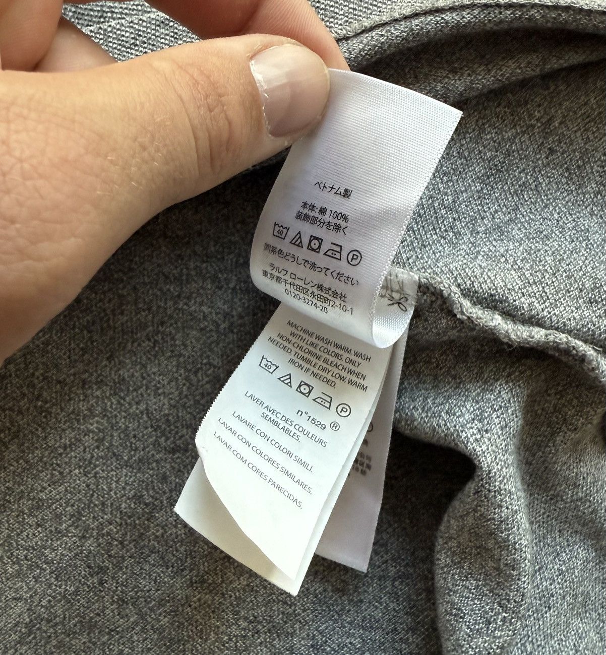 Polo Ralph Lauren Polo Ralph Lauren Gray Rugby T-Shirt Long Sleeve Polo Size US XXL / EU 58 / 5 - 8 Thumbnail