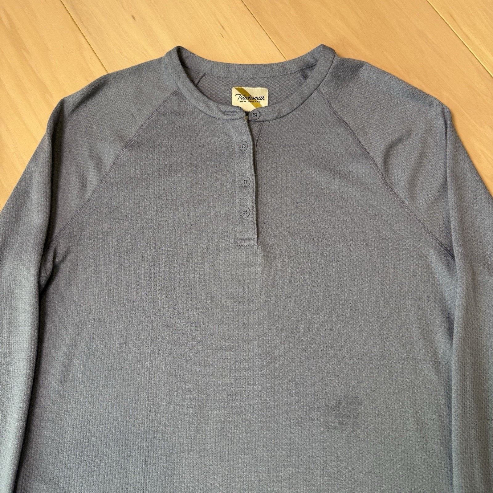 Tracksmith New England Tracksmith Merino Henley Shirt Women's M Blue Wool LS Size M / US 6-8 / IT 42-44 - 4 Thumbnail