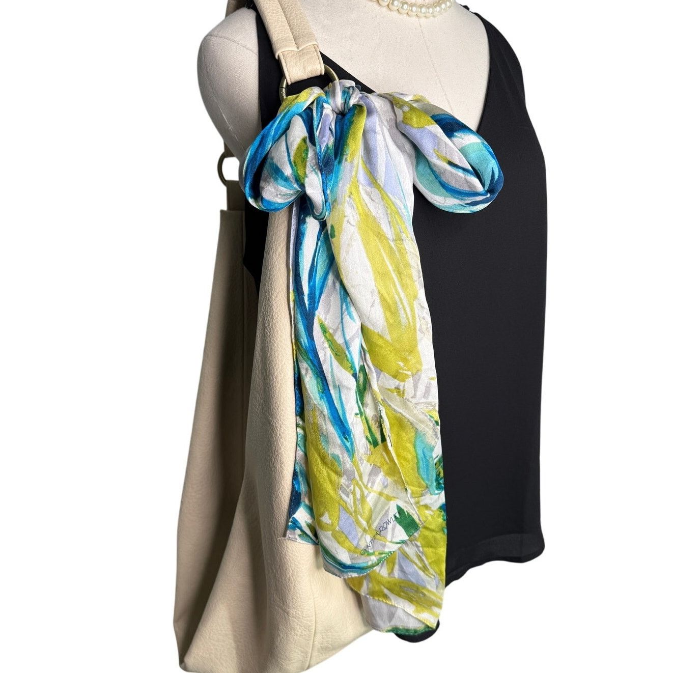 Cynthia Rowley Cynthia Rowley silk watercolor floral long scarf 12.5 x 64" Size ONE SIZE - 6 Thumbnail