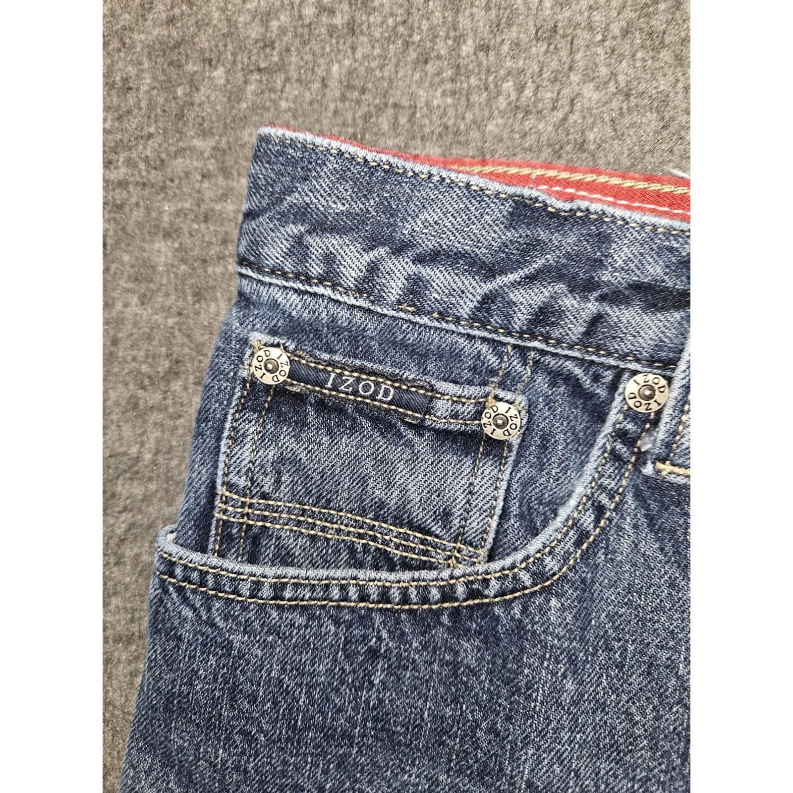 Izod VINTAGE IZOD Jeans Men 36x30 Blue Carpenter Hammer Loop Utility Pockets Jeans Mens 36 Regular Denim 5-Pocket IZOD Carpenter Size US 36 / EU 52 - 7 Thumbnail
